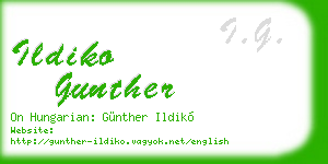 ildiko gunther business card