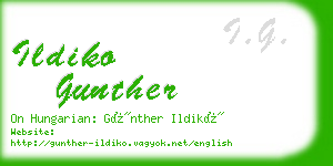 ildiko gunther business card